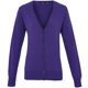 thumbnail image 1 of Premier - Chaqueta de punto con cuello en V abotonada para mujer (Púrpura) Premier UTRW1133_purple, 1 of 2