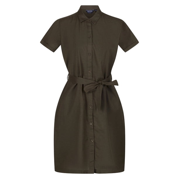Regatta - Camisón de Vestir Quinta de Lino para Mujer (Hoja de Uva) Regatta UTRG7516_grapeleaf