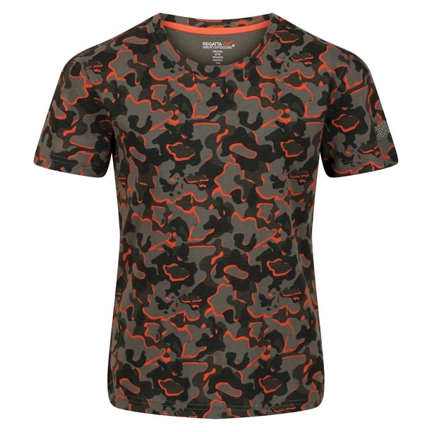 Regatta - Camiseta Bosley V Camuflaje para Niños/Niñas (Hoja de Uva) Regatta UTRG7367_grapeleaf