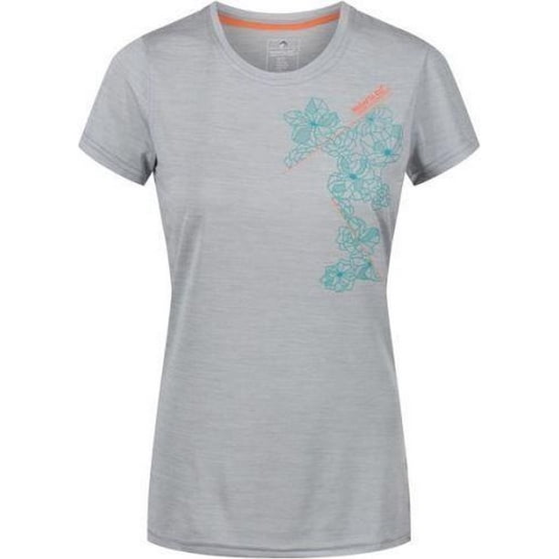 Regatta - Camiseta con Protección UV Modelo Fingal IV para Mujer (Acero Claro Jaspeado) Regatta UTRG4114_lightsteelmarl