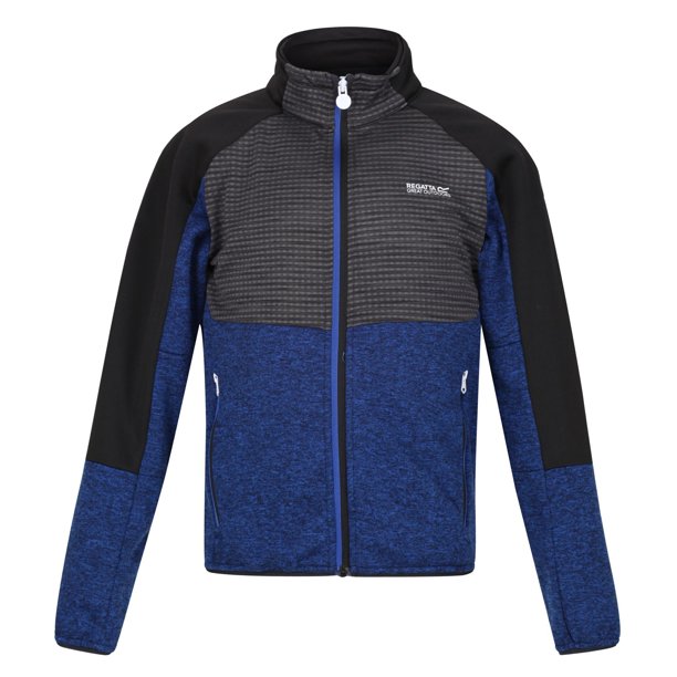 Regatta - Chaqueta Oberon IV de Softshell para Niños/Niñas (Surf Spray, Gris Ceniza Jaspeado, Negro) Regatta UTRG6216_surfsprayashgreymarlblack