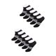 thumbnail image 1 of Calcetines tobilleros invisibles de corte bajo Rayas de algodón 10 pares Negro M Unique Bargains Calcetines, 1 of 7