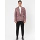 thumbnail image 2 of Abrigos deportivos informales de negocios para hombre Chaqueta formal de cuadros escoceses con un bo Unique Bargains Chaqueta, 2 of 4