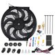 thumbnail image 1 of 1 Juego 12v Refrigeraci?n Radiador Ventilador con Montaje Juego Negro 14'' Unique Bargains ventiladores de enfriamiento del motor automotriz, 1 of 7