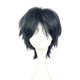 thumbnail image 1 of Unique Bargains Pelucas de cabello humano para mujer, 14 pulgadas, gris degradado, negro, pelucas con gorro de peluca Unique Bargains pelucas de reemplazo de cabello, 1 of 8
