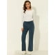 thumbnail image 3 of Allegra K Pantalones de pana para mujer, cintura con cordón, piernas rectas, pantalones casuales neblina azul XS Unique Bargains Pantalones, 3 of 5