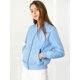 thumbnail image 2 of Chaqueta bomber acolchada con cremallera y mangas largas raglán para mujer con bolsillos Bebe azul S Unique Bargains Chaqueta, 2 of 6