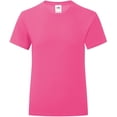 thumbnail image 1 of Fruit Of The Loom - Camiseta modelo Iconic para niñas (Rosa Fucsia) Fruit of the Loom UTPC3399_fuchsiapink, 1 of 3