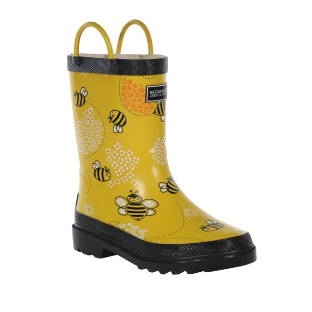 Regatta - Botas de Agua Minnow Diseño Abeja para Niños/Niñas (Amarillo Maíz) Regatta UTRG7734_maizeyellow