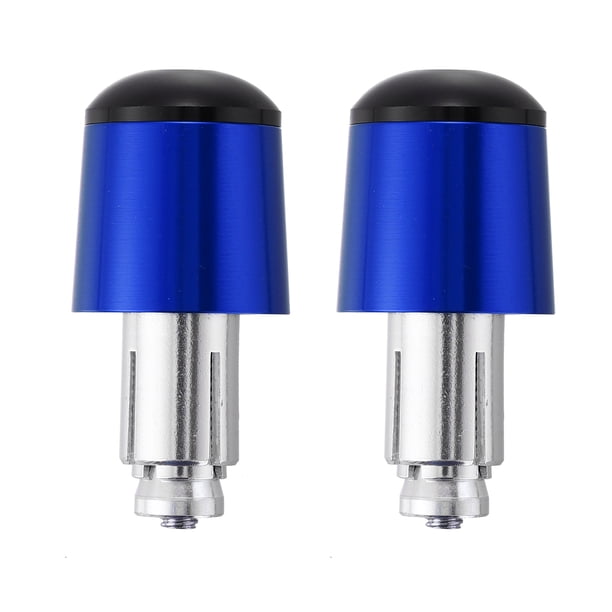 1 Par 7/8" 18mm Manual Pu?os Manillar Extremo Tapas Conector Barra Extremo Azul Unique Bargains Extremos de manillar para deportes motorizados