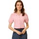 thumbnail image 1 of Blusa a cuadros para mujer con cuello de volantes, cuello en V, manga abullonada, camiseta de cuadro Unique Bargains Blusa, 1 of 2