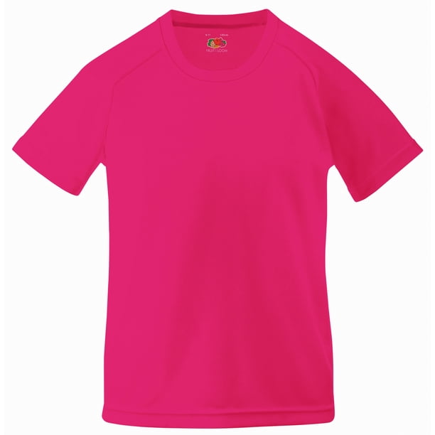 Fruit Of The Loom - Camiseta de deporte Transpirable Modelo Performance Unisex Niños Niñas - Deportes/Gimnasia/Correr (Fucsia) Fruit of the Loom UTBC1350_fuchsia