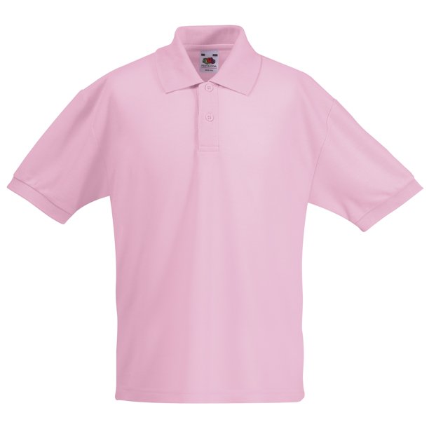 Fruit Of The Loom- Polo de manga corta de piqué 65/35 para niños/niñas (Paquete de 2) (Rosa claro) Fruit of the Loom UTBC4359_lightpink