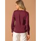 thumbnail image 5 of Día de San Patricio Camisa De Blusa De Trabajo Vintage De Manga Larga De Satén Elegante Para Mujer B Unique Bargains Blusa, 5 of 6