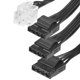 thumbnail image 1 of Base Placa Alimentación Cable 9 Rejilla de PCIe 5 Pasadores a 3 Divisores 4 Pasadores IDE Hembra SATA 18 AWG 66cm Unique Bargains cables de alimentacion electronica, 1 of 5