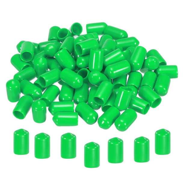 50uds 8mm Goma Extremo Tapas Cubierta PVC Vinilo Tornillo Rosca Protector Redondo Cable Estante Tapas para Tornillo Perno Tubería Valla Poste, Verde Unique Bargains tornillos en tiras