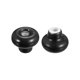 thumbnail image 4 of Cer?mica Caj?n Perillas, 4uds Vintage Tiradores 32mm/1,26" Di?metro Perilla para C?modas, Alacena, Armario, con Base y Tornillos, Mate Negro Unique Bargains perillas para gabinetes y muebles, 4 of 6