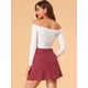 thumbnail image 5 of Faldas cruzadas para mujer, estampado de corazón, cintura alta, una línea, nudo de lazo, minifalda corta informal rojo XS Unique Bargains Falda, 5 of 6