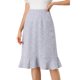 thumbnail image 1 of Allegra K Falda midi dividida con botones en la espalda y dobladillo con volantes florales para mujer Púrpura XS Unique Bargains Falda, 1 of 6