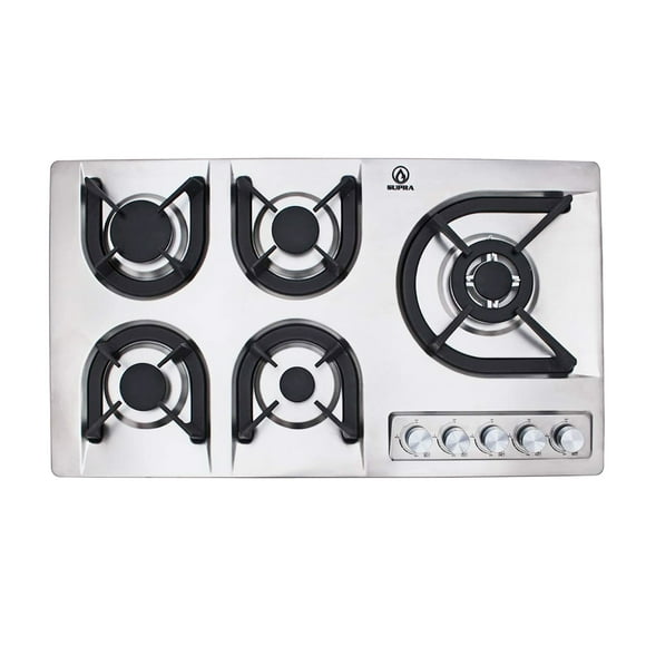 Parrilla de Gas Supra 5 Quemadores 90 x 51 cm Cromo