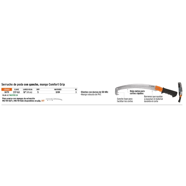 Serrucho Truper De Poda Con Gancho Mod. MG-TR82F