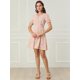 thumbnail image 2 of Allegra K Vestido Floral Acampanado Ajustado Manga De Soplo Botón De Decoración Cuello V Para Mujer Unique Bargains body, 2 of 6
