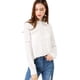thumbnail image 2 of Blusa De Manga Larga Con Cuello Simulado Bordado Floral Campesino Para Mujer Blanco S Unique Bargains Blusa, 2 of 6