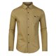 thumbnail image 1 of Lars Amadeus Camisas de trabajo de manga larga para hombre, ajustadas, con botones, con bolsillo Caq Unique Bargains Camisas, 1 of 5