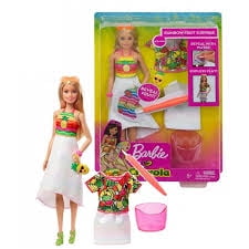 Set muñeca Barbie más crayola sorpresa de frutas Bodega Aurrera