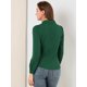 thumbnail image 5 of Allegra K Camisa De Oficina De Trabajo Con Cuello De Pajarita Para Mujer Blusa Peter Pan De Manga Larga Verde oscuro S Unique Bargains Blusa, 5 of 6