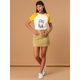 thumbnail image 3 of Allegra K Camiseta Estampado De Gato Dibujos Animados Manga Corta Informal Para Mujer Blanco Amarillo L Unique Bargains Camisa, 3 of 6
