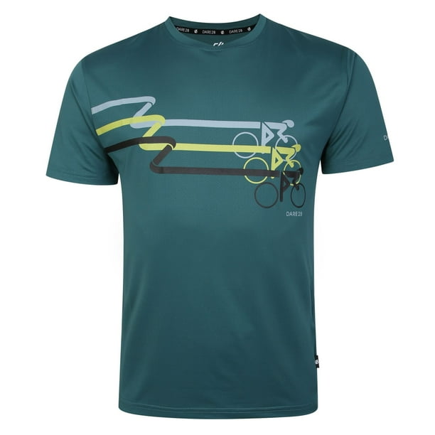Dare 2B - Camiseta Escalation Ciclismo Fitness para Hombre (Verde Mediterráneo) Dare 2B UTRG8647_mediterraneangreen