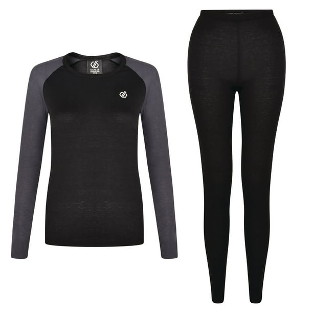 Dare 2B - Conjunto de Capa Base Exchange III Dos Tonos para Mujer (Negro, Ébano) Dare 2B UTRG9505_blackebony