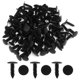 thumbnail image 2 of 100Pcs 7x18x28mm Grapas Plástico Negro Set Tornillos de Maletero Techo Vehículo Clips Unique Bargains Clips/Remaches/Sujetador, 2 of 2