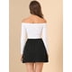thumbnail image 5 of Allegra K Minifalda estilo gótico plisado con cordones y cintura elástica para mujer Negro S Unique Bargains Falda, 5 of 6
