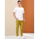 thumbnail image 4 of Lars Amadeus Pantalones a rayas de negocios para hombre Pantalones de vestir ajustados con cordón de bloque de color Amarillo L Unique Bargains Pantalones, 4 of 6