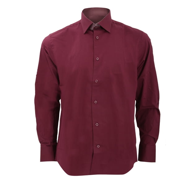 Russel Collection - Camisa ajustada de manga larga Cuidado facil Modelo Fitted hombre caballero - Tr Russell UTBC1031_port