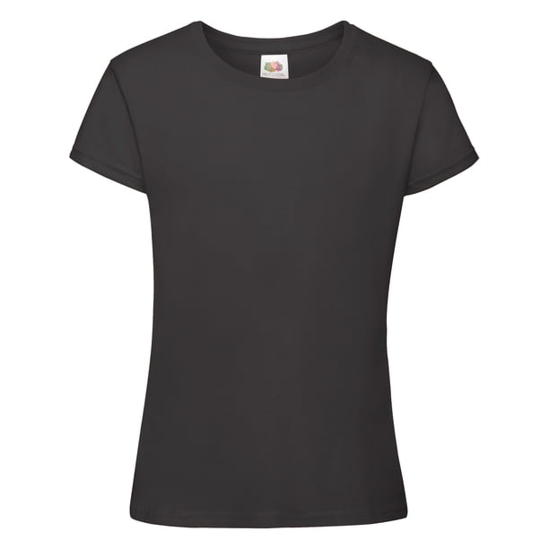 Fruit Of The Loom- Camiseta de manga corta Sofspun para niñas (Paquete de 2) (Negro) Fruit of the Loom UTBC4381_black