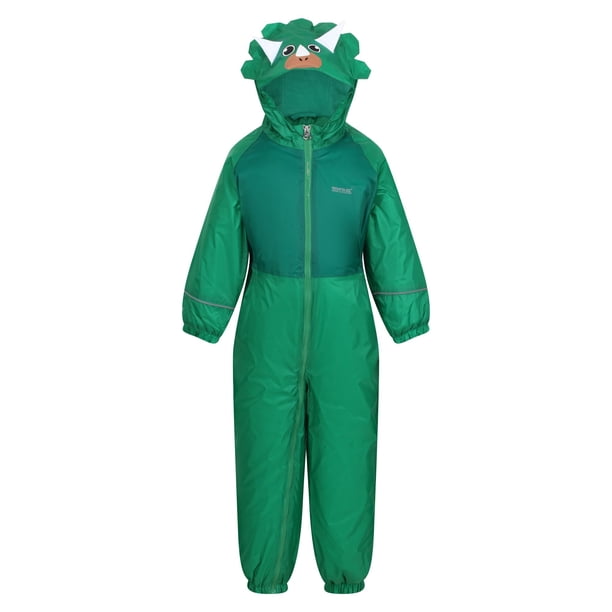 Regatta - Traje Impermeable Mudplay III Dinosaurio para Niños/Niñas (Verde Gominola) Regatta UTRG6584_jellybeangreen