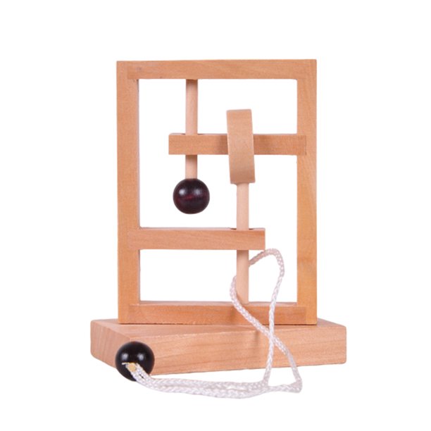 Gwong Juguete 3D de madera roscado cuerda bucle rompecabezas LUBAN Lock Cerebro Teaser juego adulto Gwong 30004310
