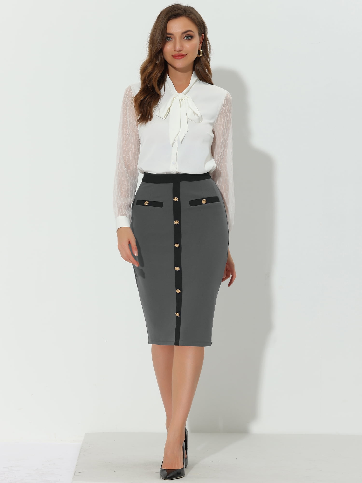 Falda Ropa Elegante Para Oficina Mujer Falda Look Juvenil Para