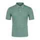 thumbnail image 1 of Blusa Sólido Manga Corta Ajuste Regular Absorción De Humedad Polo De Golf Para Hombre Verde L Unique Bargains Blusa, 1 of 6