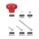 thumbnail image 3 of Cer?mica Caj?n Perillas, 6uds Redonda Forma Tiradores 32mm/1,26" Di?metro Perillas para Aparadores, Alacena, Armario, con Tornillos Tuercas, Rojo Unique Bargains perillas para gabinetes y muebles, 3 of 6