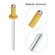 thumbnail image 4 of Ciegos Remaches, 3,2mm x 7mm Aluminio Abierto Extremo Plano Redonda Cabeza Remache para Unir Metal Placa Cuero, Dorado Tono 200uds Unique Bargains remaches ciegos de hardware, 4 of 5