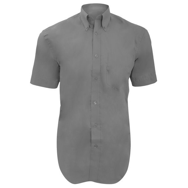 Kustom Kit - Camisa de manga corta formal Modelo Oxford Corporate hombre caballero - Fiesta/Trabajo/ Kustom Kit UTBC595_silvergrey