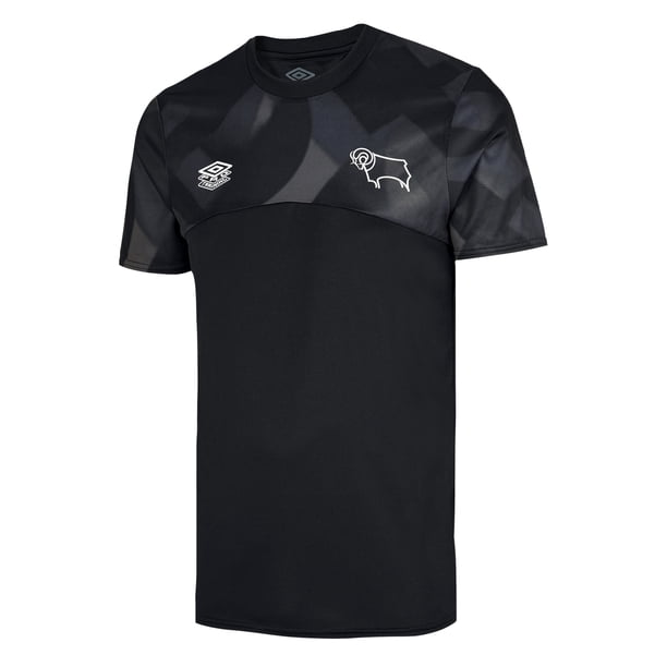 Derby County FC - Jersey 22/23 Umbro para Niños/Niñas (Negro, Color Carbón) Umbro UTUO443_blackcarbon