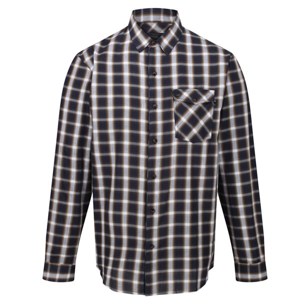 Regatta - Camisa Lonan Cuadro de Manga Larga para Hombre (Marino) Regatta UTRG5507_navy