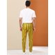 thumbnail image 5 of Lars Amadeus Pantalones a rayas de negocios para hombre Pantalones de vestir ajustados con cordón de bloque de color Amarillo L Unique Bargains Pantalones, 5 of 6