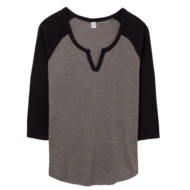 Alternative Apparel - Camiseta estilo vintage para mujer (Carbón Vintage/Negro) Alternative Apparel UTRW6011_vintagecoalblack