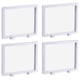 thumbnail image 1 of Flotante Delgada Película Presentación Caja, ABS Marco Estuche con Base 18cm x 18cm x 2cm Blanco Paquete de 4 Unique Bargains cajas de joyas, 1 of 5
